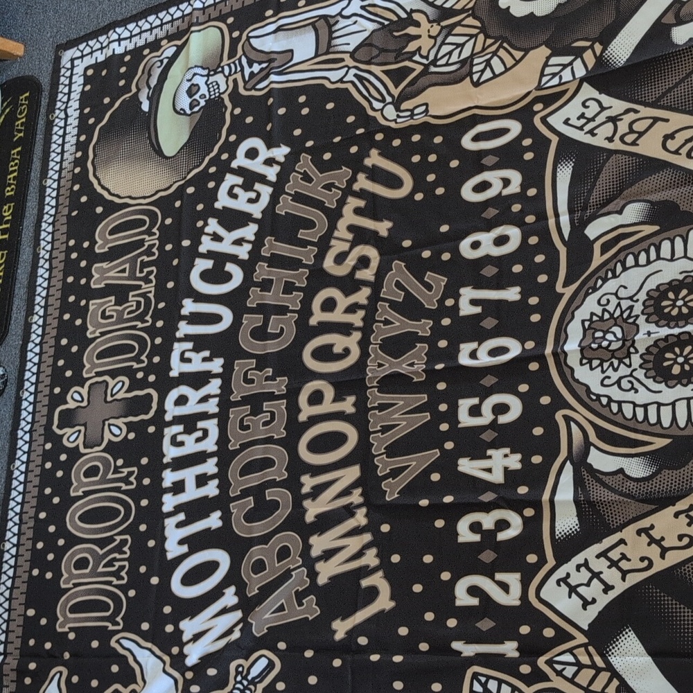 TooFast Day Of The Dead Ouija Board Shower Curtain - Picture 4 of 7